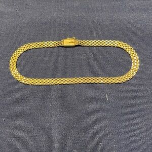 14K Gold Box Link Bracelet
